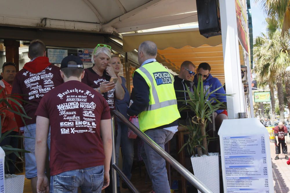 Trasladan una "fiesta etílica" en la Playa de Palma