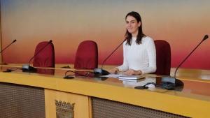 La portavoz de Más Madrid en el Ayuntamiento, Rita Maestre, durante una rueda de prensa.