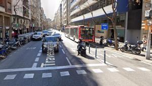 Cruce de Aribau con Travessera de Gràcia