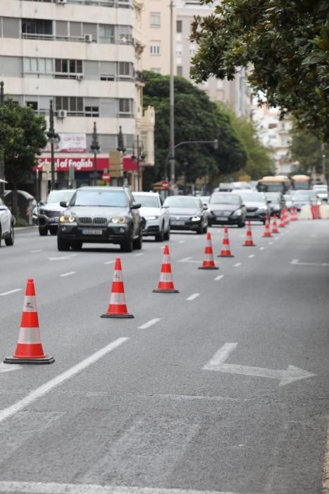 Obras del carril-bici de la Gran Vía Fernando el Católico