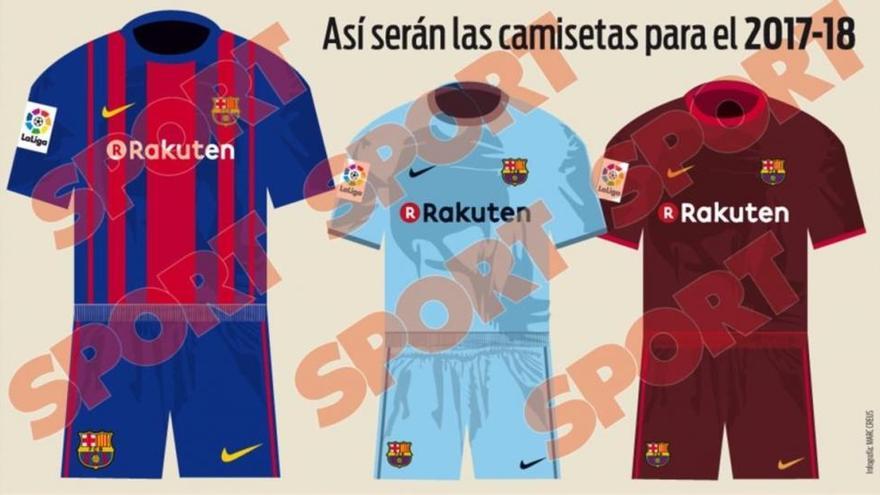 Así serán las camisetas del FC Barcelona 2017/18