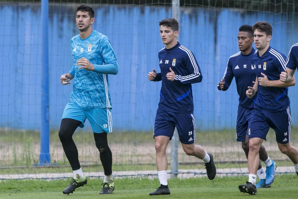 El ovetense dirigió hoy su primer entrenamiento al frente del primer equipo