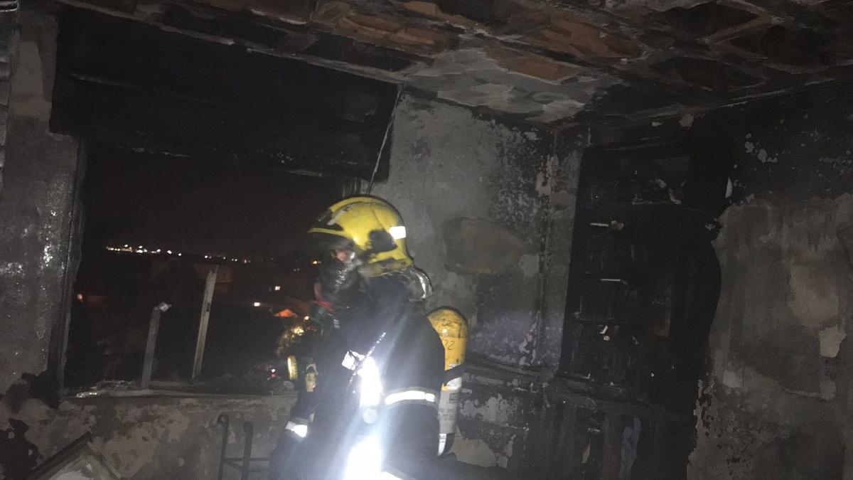 Incendio en una vivienda de Málaga.