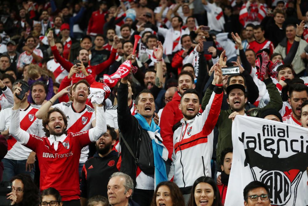 La afición de River celebra su victoria