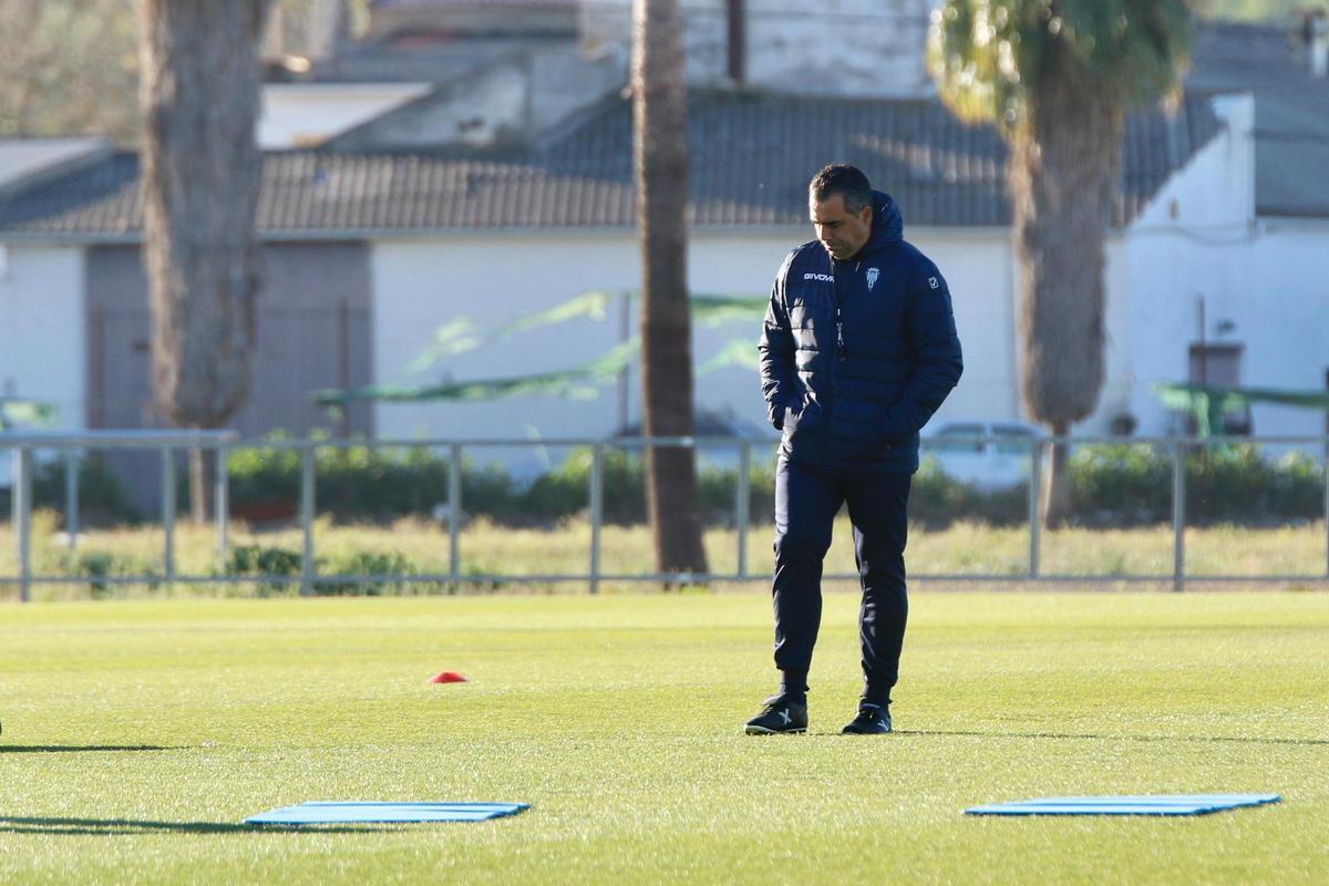 Germán Crespo, en un entrenamiento del Córdoba CF, la pasada temporada.