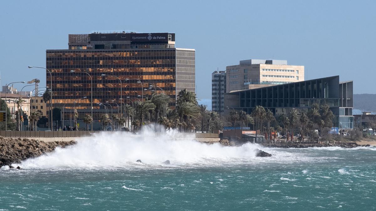 Aviones abortan el aterrizaje en el aeropuerto de Palma segundos antes de tocar tierra debido al fuerte viento por la borrasca Nils