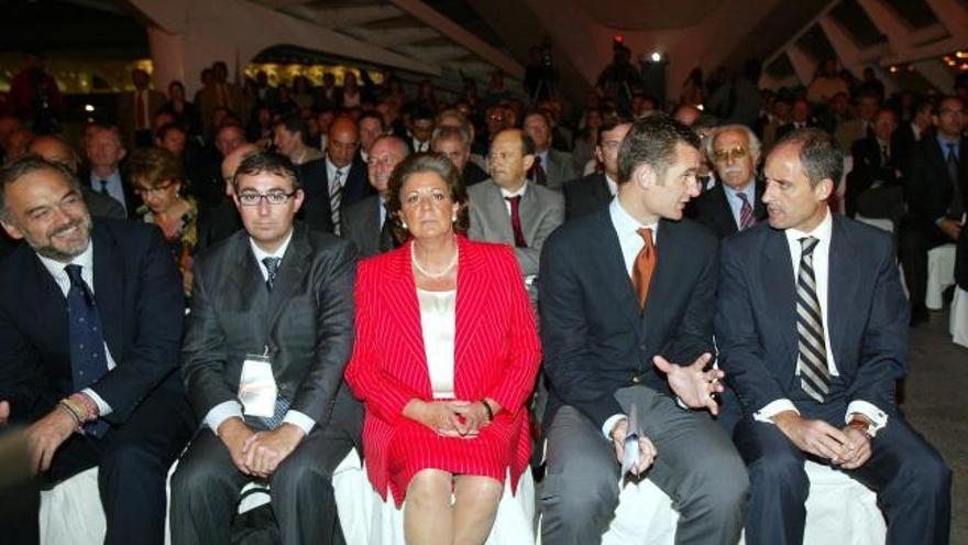 González Pons, Torres, Barberá, Urdangarin y Camps, en un foro de Nóos en Valencia.