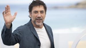 El actor Javier Bardem posa este viernes en el Festival de Cine de San Sebastián, donde esta noche recogerá el Premio Donostia correspondiente a la edición de 2023.