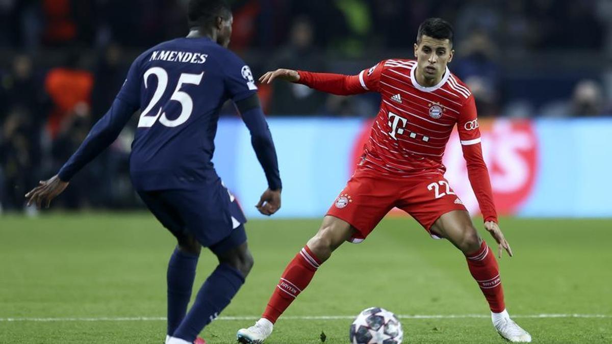 Joao Cancelo, en un partido con el Bayern.