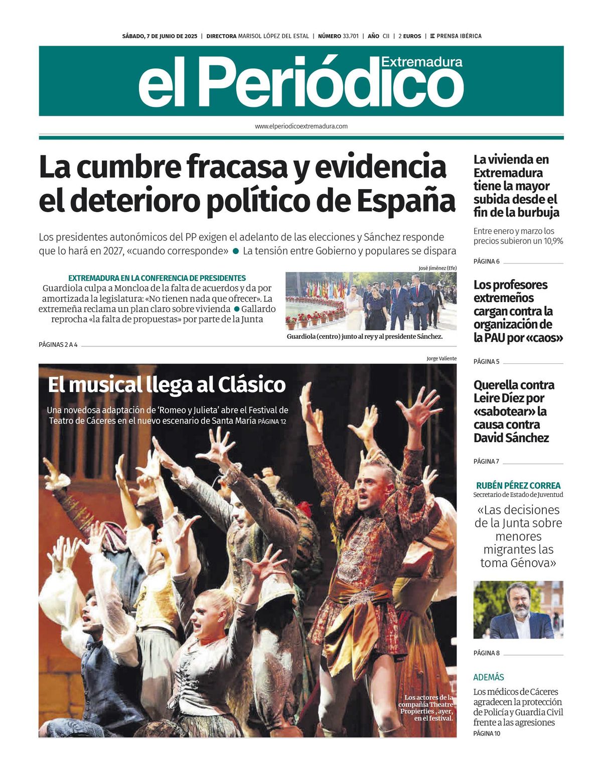 Consulta la portada correspondiente al día 7 de junio de 2025