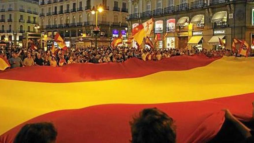 Concentració antiindependentista a la Puerta del Sol