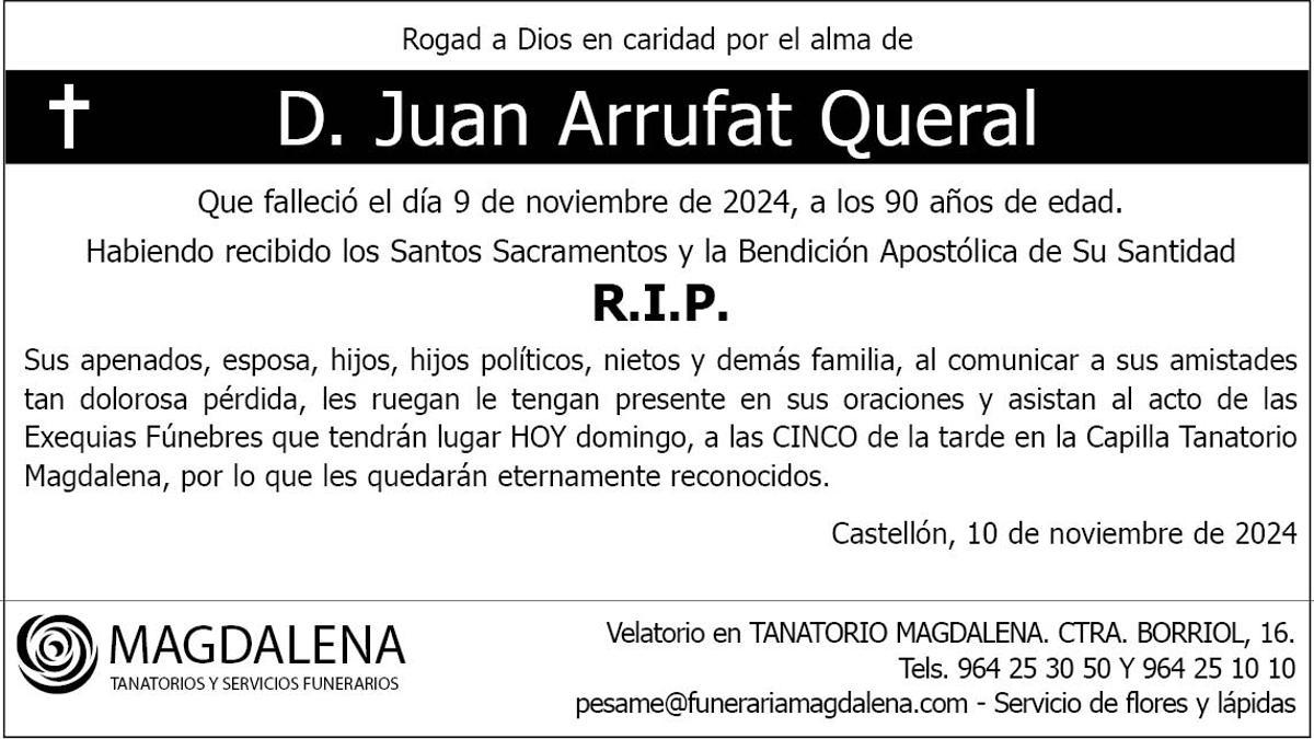 D. Juan Arrufat Queral