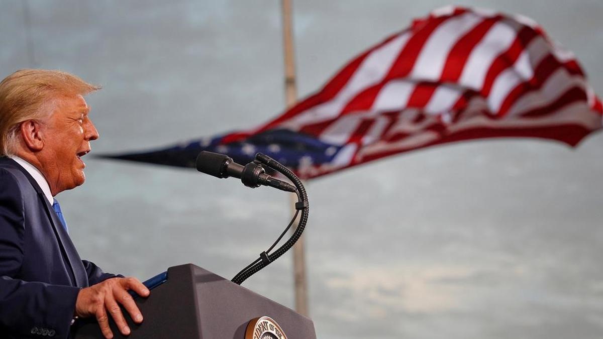 U S  President Donald Trump speaks during a campaign rally at Cecil Airport in Jacksonville  Florida  U S   September 24  2020  REUTERS Tom Brenner File Photo     TPX IMAGES OF THE DAY      SEARCH  GLOBAL POY  FOR THIS STORY  SEARCH  REUTERS POY  FOR ALL BEST OF 2020 PACKAGES