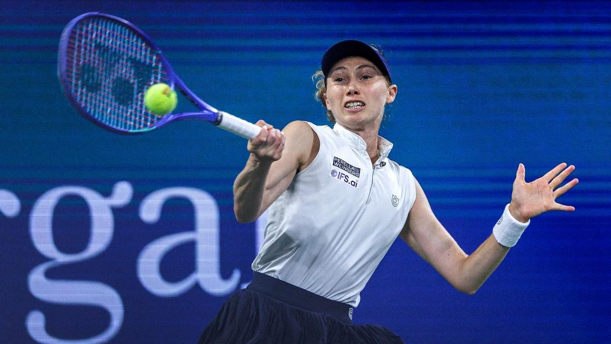 Cristina Bucsa, durante un partido