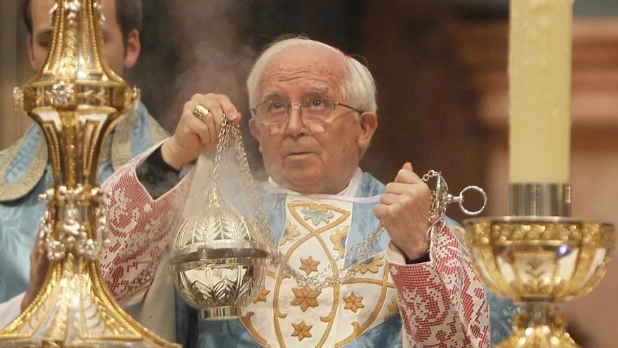 Antonio Cañizares en una misa en la Catedral de Valencia.