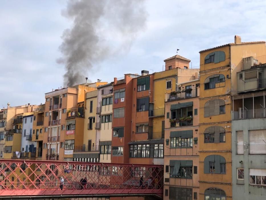 Incendi al Barri Vell de Girona