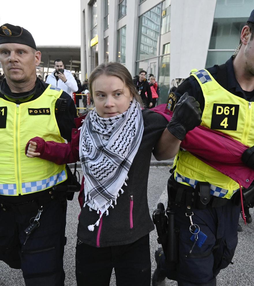 Greta Thunberg, detenida en las protestas contra la presencia de Israel en Eurovisión