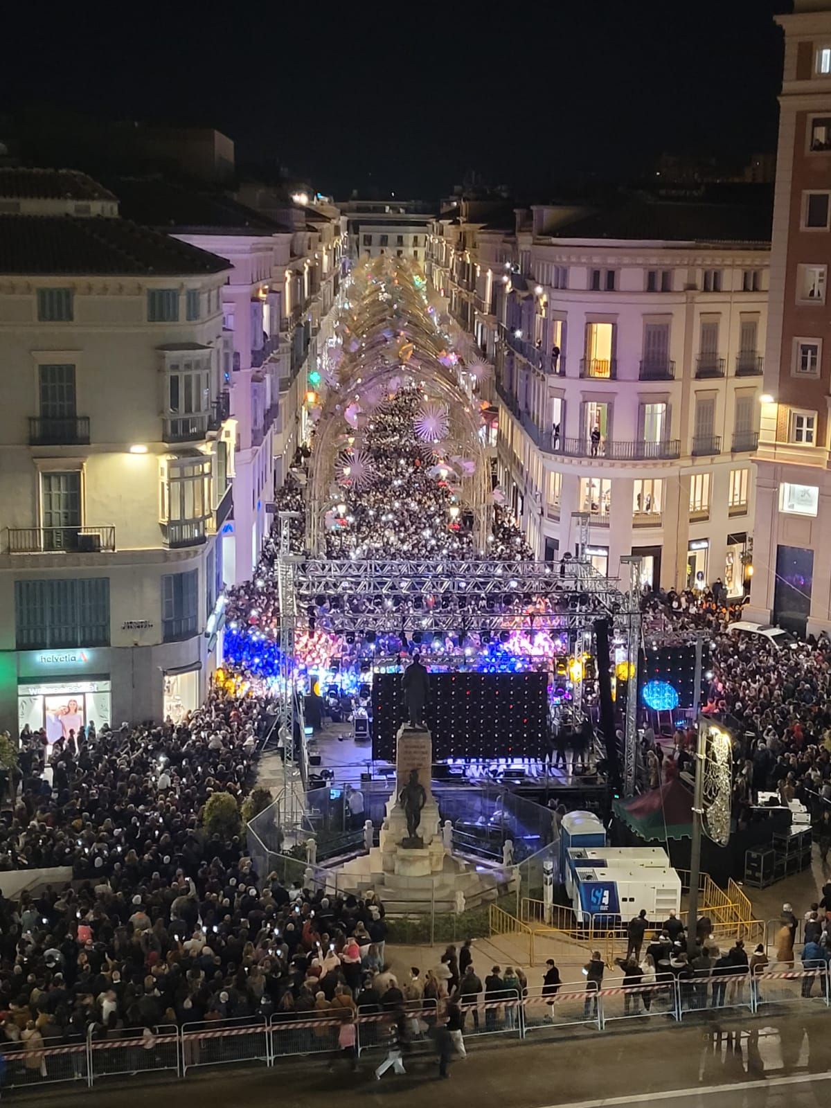 La vista de la calle Larios.