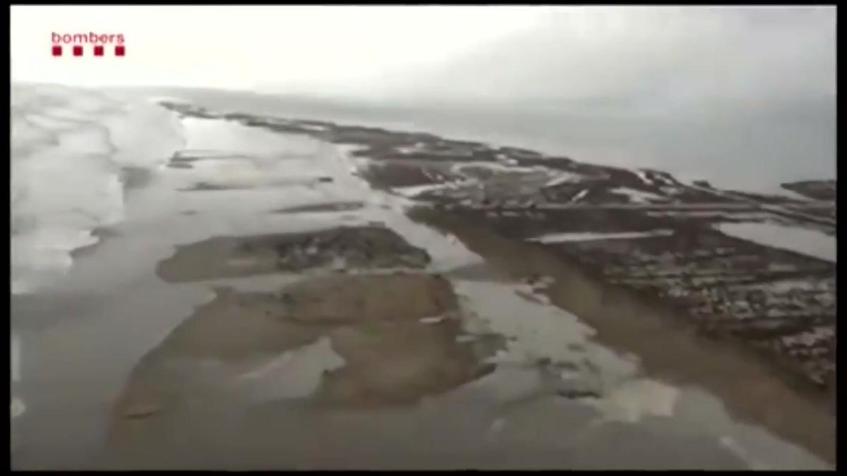 'Filomena' causa graves daños en el delta del Ebro