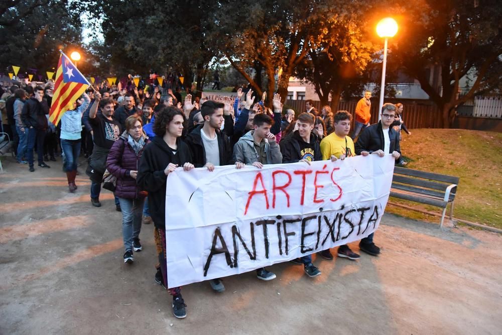 Marxa silenciosa contra l''atac feixista al poble