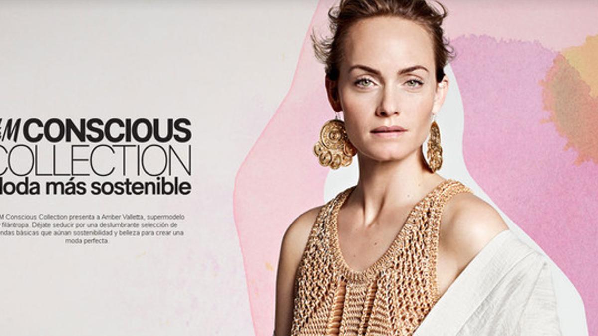 Amber Valleta es la protagonista de la nueva campaña para esta primavera de H&amp;M, basada en la moda sostenible.