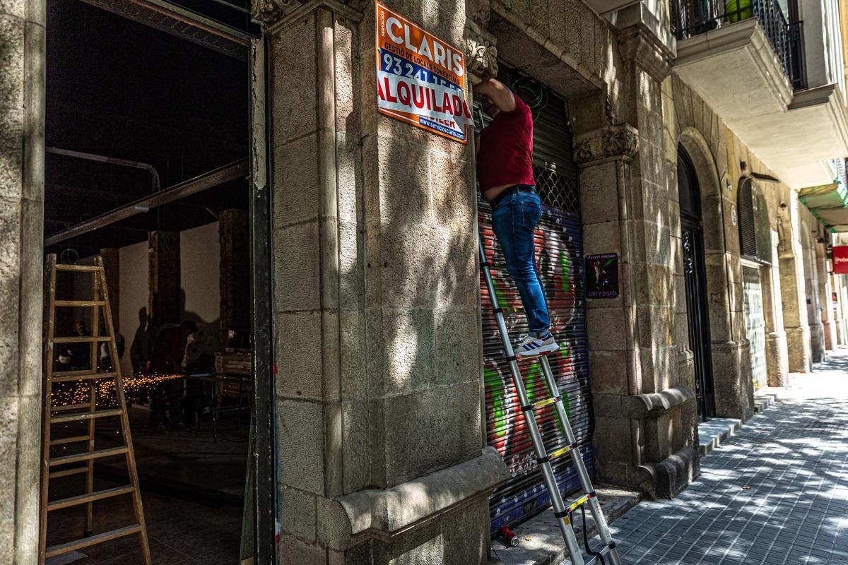 Un local, recién alquilado en Consell de Cent, en contra de los pronósticos más catastrofistas.