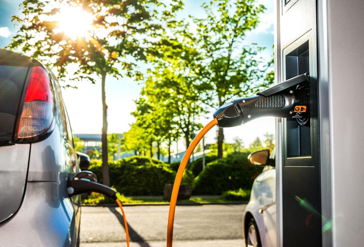Un punto de recarga de un coche eléctrico.