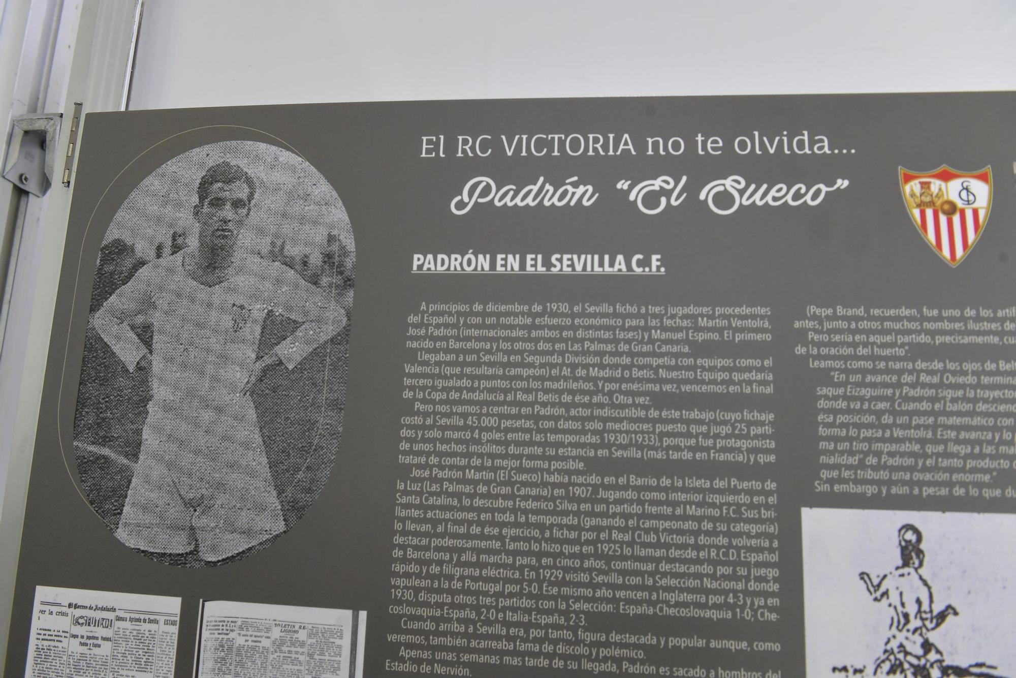 Inauguración en el Club Victoria de la exposición dedicada a José Padrón 'El Sueco'