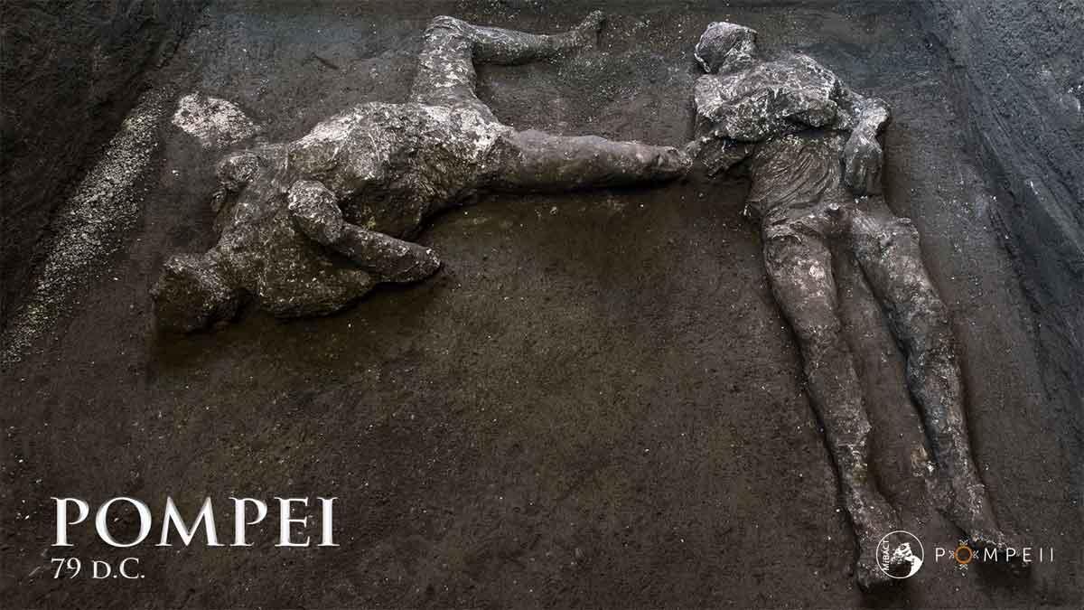 Hallazgo en Pompeya: un noble y su esclavo, víctimas del Vesubio