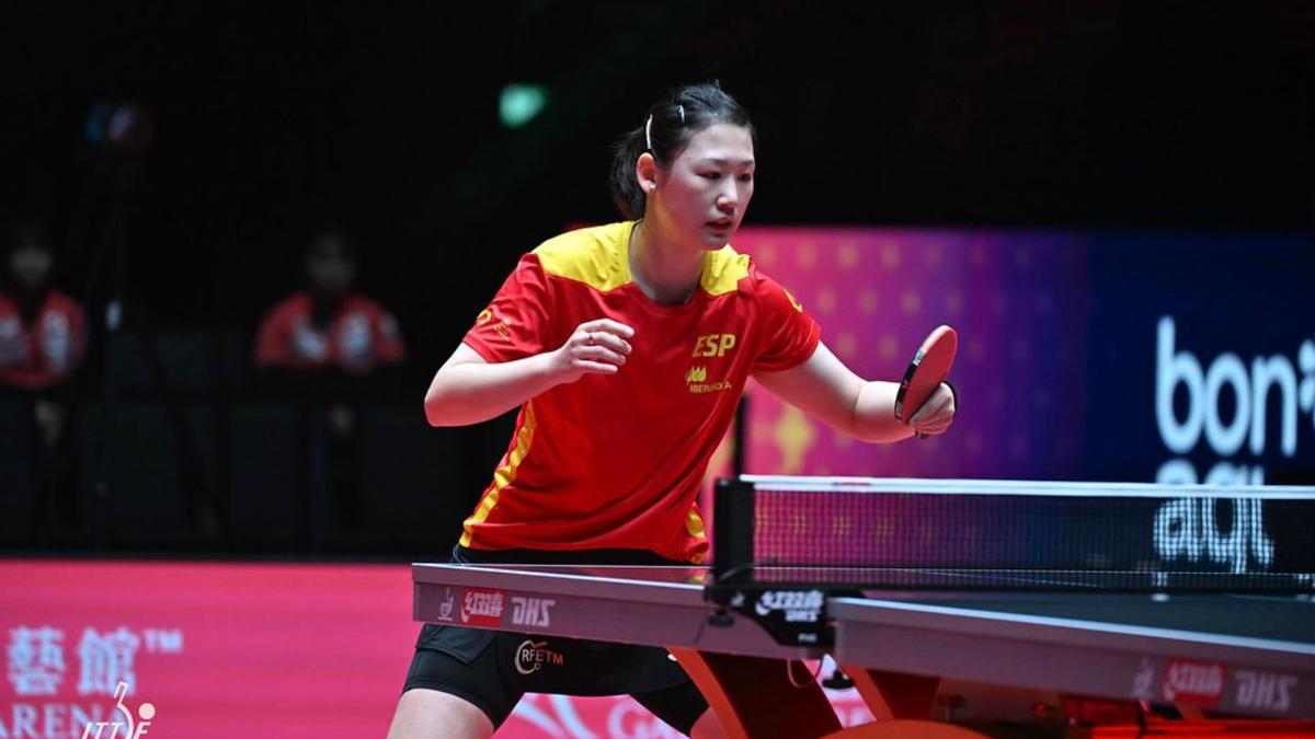 María Xiao, durante un partido.