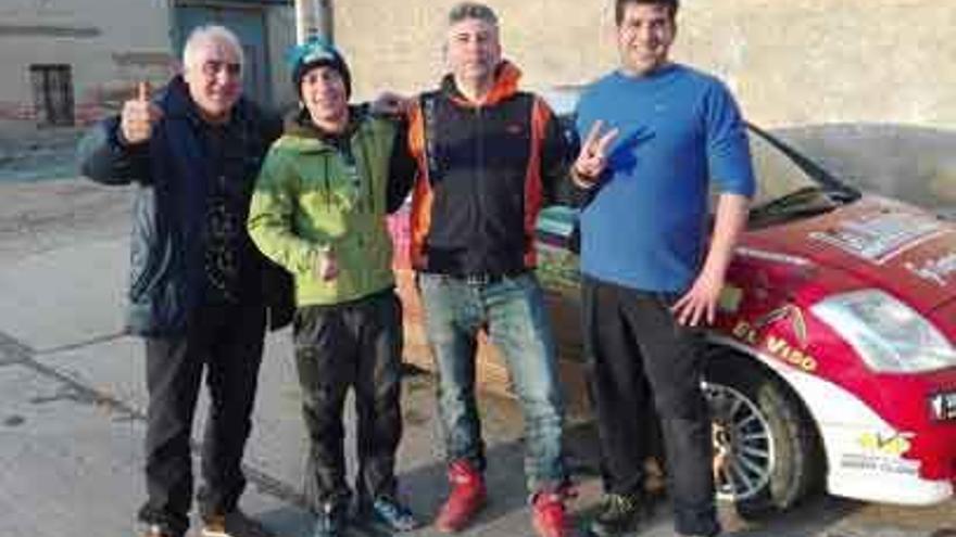 El equipo de Sastre Competición en Los Arcos: Faustino, Samuel Álvarez, Rubén Sastre y Oskitar.