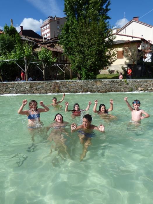 La "playa" de Cangas del Narcea en el Prao del Molín