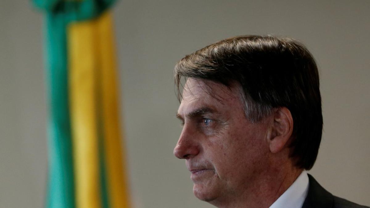 El presidente electo Jair Bolsonaro en un encuentro del Tribunal Superior del Trabajo en Brasilia