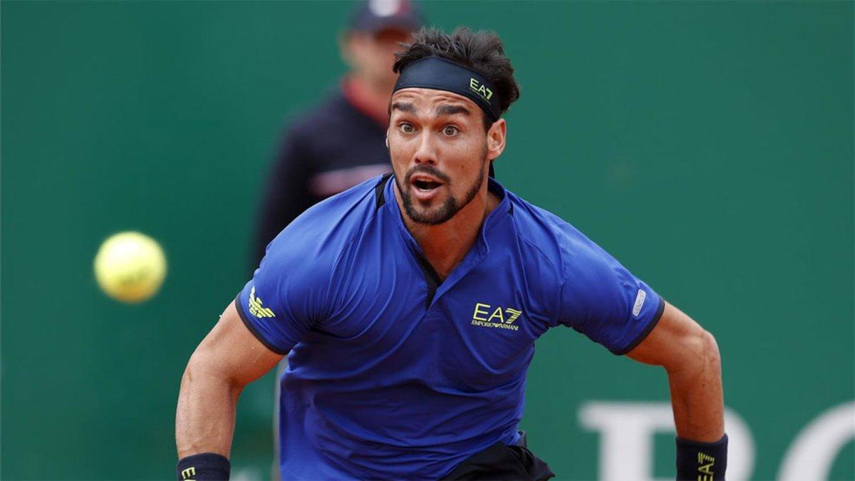 Fabio Fognini, durante el torneo en Montecarlo