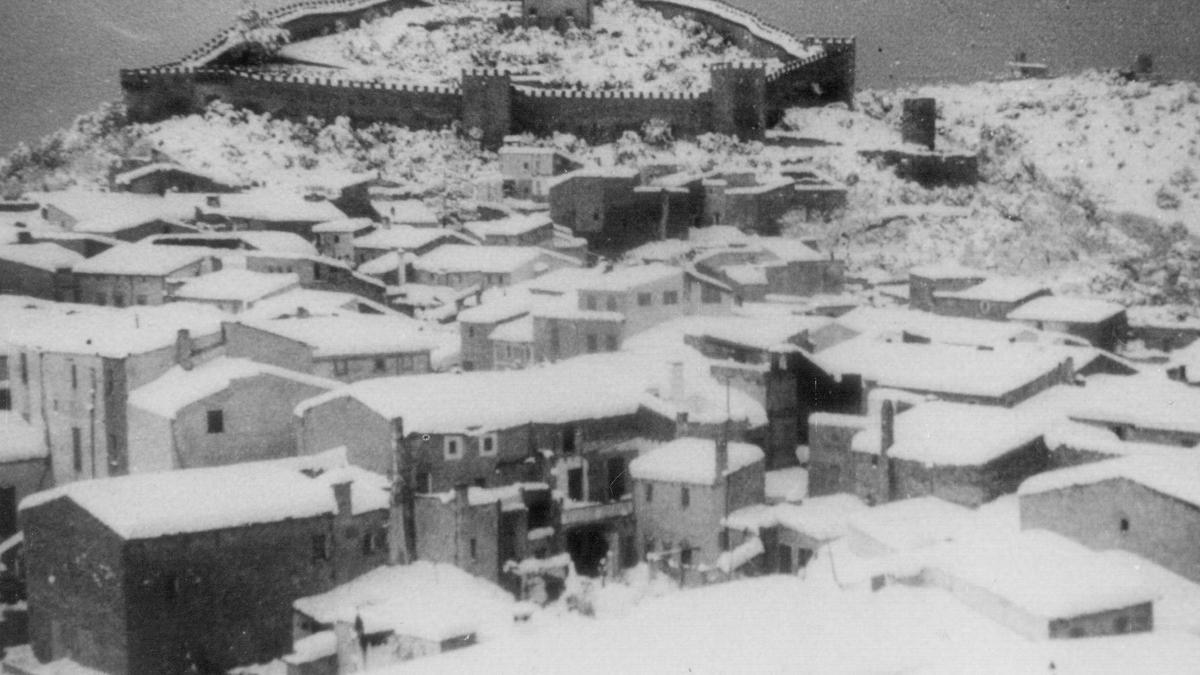 Capdepera en la gran nevada de 1956