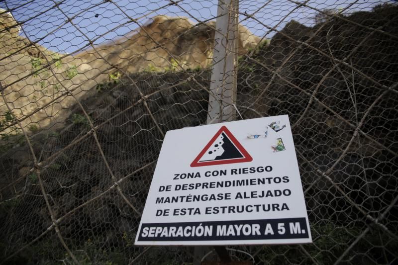 Zonas con riesgos de desprendimiento en Tenerife