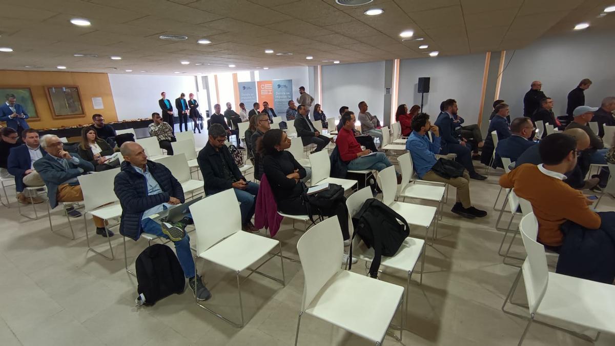 Un instante de la jornada del CEEI de Elche en el Parque Científico de la Universidad Miguel Hernández