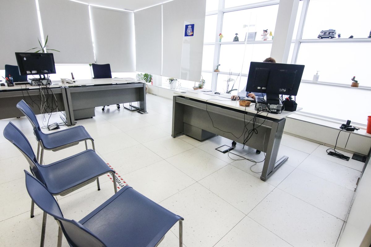 Imagen del interior de la UFAM, Unidad de Atención, Familia y Mujer de la Comisaría de Cáceres.