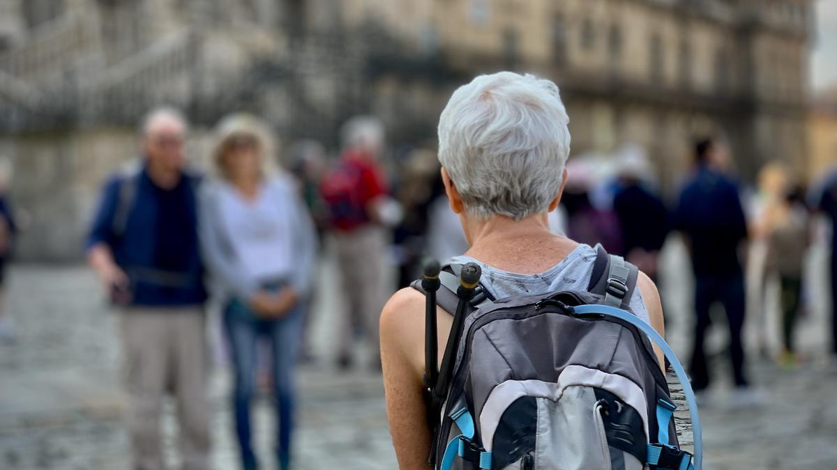 Fotografiándose en el Obradoiro