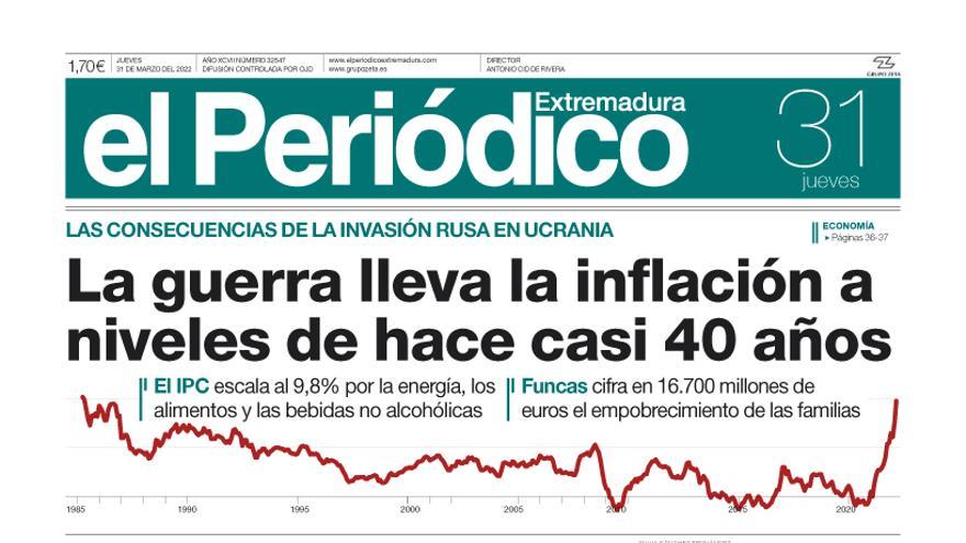 Consulta la portada correspondiente al día 31 de marzo del 2022