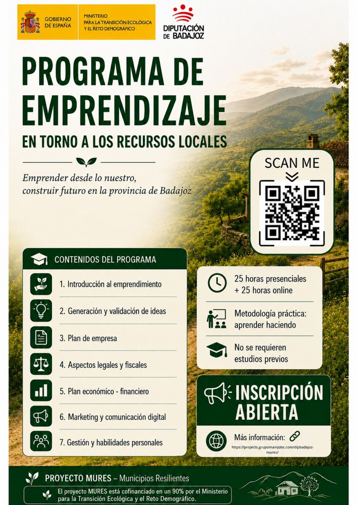 'Programa de emprendimiento en torno a los recursos locales'.