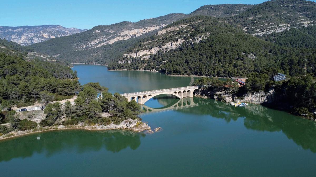 Imagen del pantano de Ulldecona.