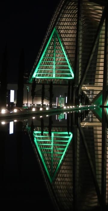 Las Artes y las Ciencias se iluminan de verde