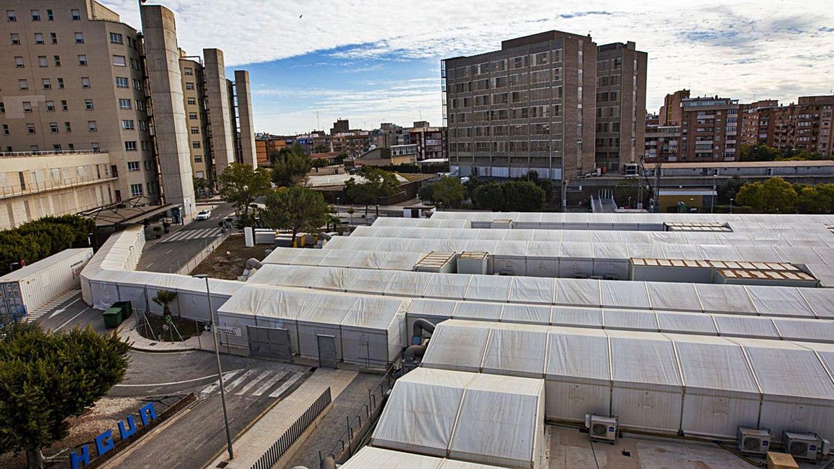 Interior del hospital de campaña cuando se empleó para realizar el estudio de seroprevalencia