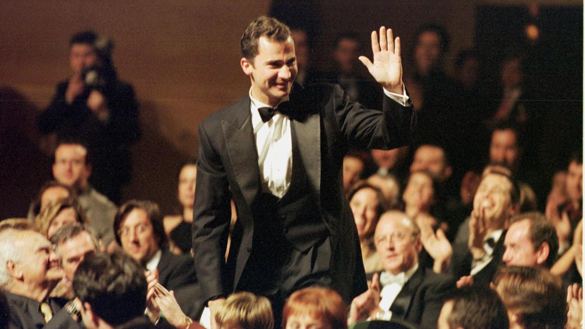 El entonces príncipe Felipe, en los últimos premios Goya en Barcelona.