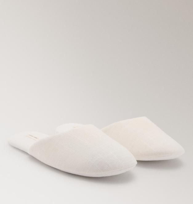 Zapatillas blancas de algodón de Mango