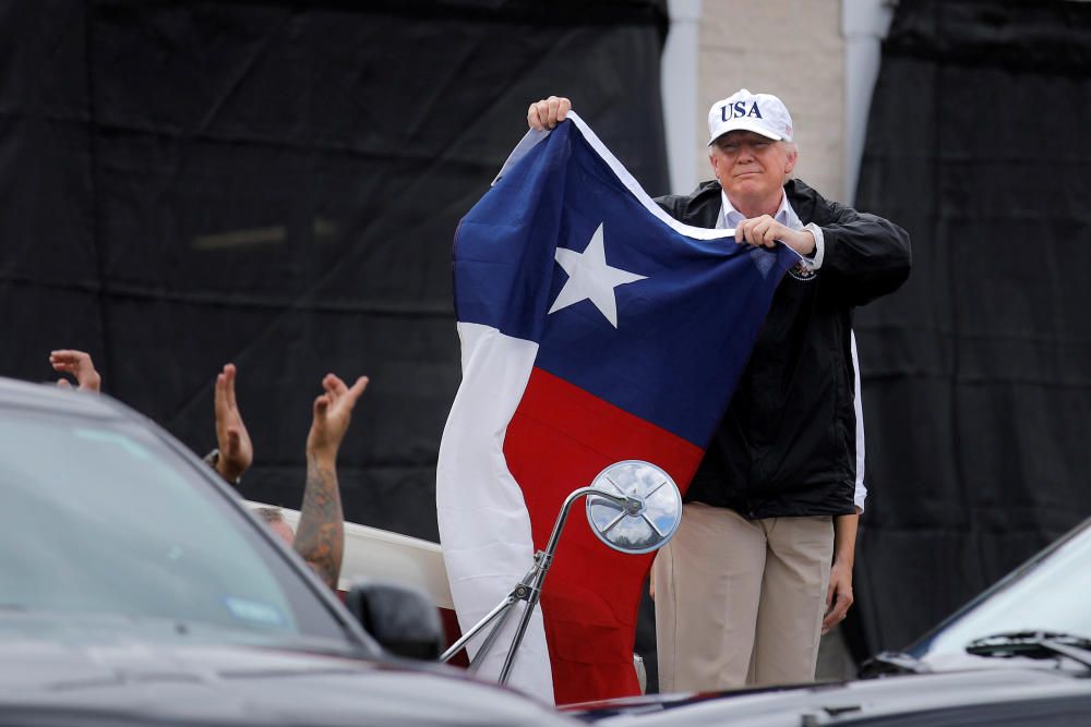 Donald Trump, durante su visita a Texas.