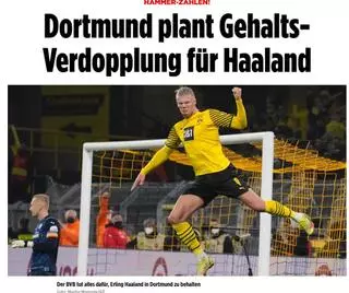 El Dortmund le ofrecerá a Haaland el doble de sueldo