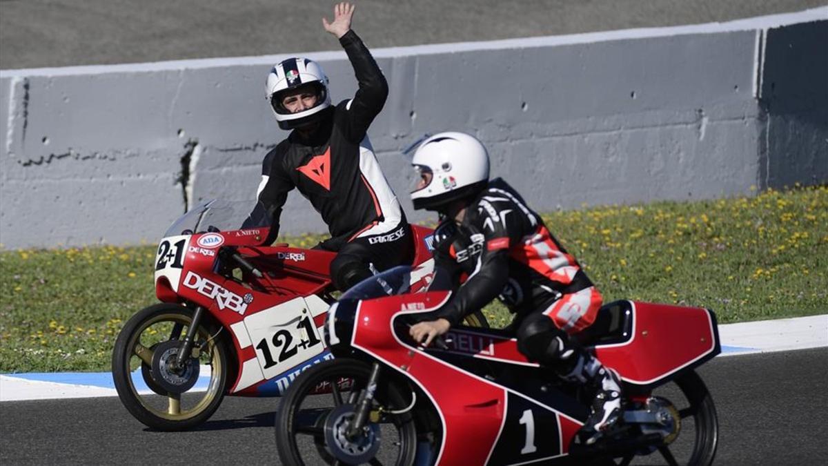 Gelete y Pablo Nieto, durante la vuelta a Jerez