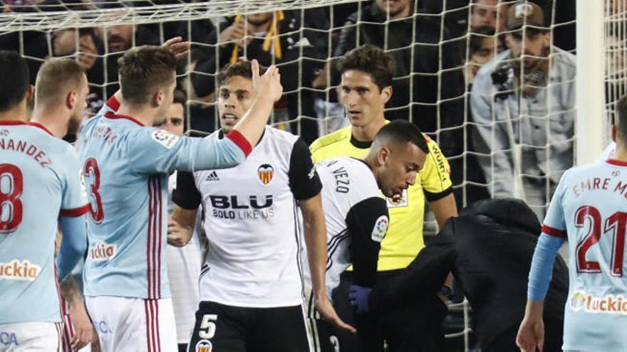 Hubo polémica arbitral en el Valencia-Celta.